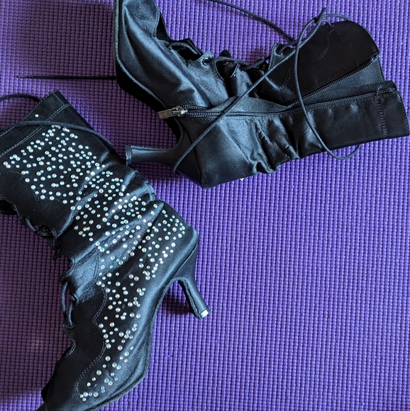 Dance heels soft sole bedazzled 8 - Picture 6 of 8